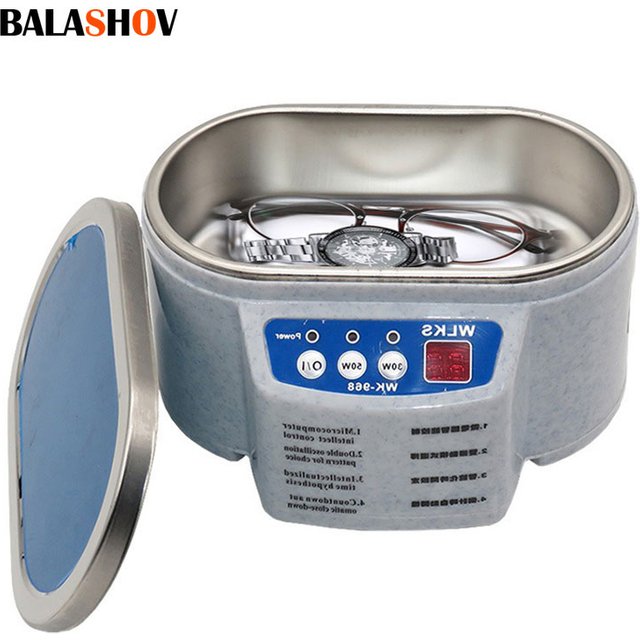 Ultrasonic Cleaner 30/50W Sonicator Bath 40Khz Degas for Watches Contact Lens Glasses Denture Teeth Electric Makeup Razor