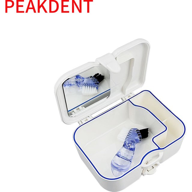 Dental With Mirror A Brush Fake Tooth Box To Orthodontics Mirrors Toothbrush Denture Storage Orthodontic Placement Case