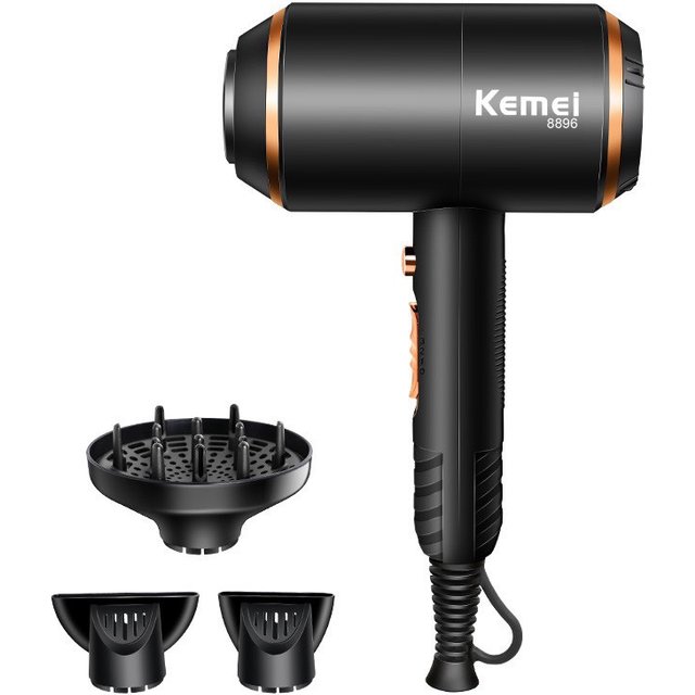 Kemei Powerful Electric Hair Dryer with Overheat Protection System New Hair Drying Machine No Hair Injury Water Ions Hair Blower