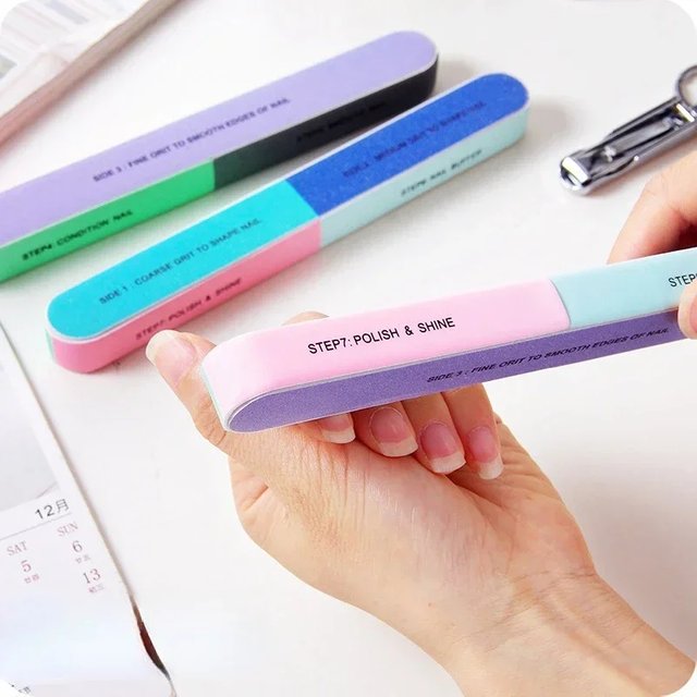 10/5/3Pcs Nail Buffer Block 7 Way Nail Files Professional Nail Care Tools Colorful Buffing Block Polisher Manicure Sanding Tool