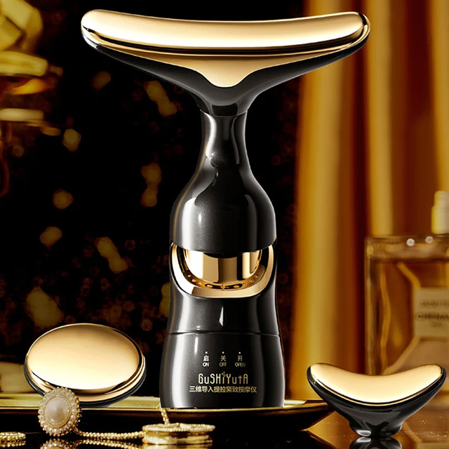 3 In 1 Facial Lifting Device Neck Facial Eye Massage Face Slimmer EMS Beauty Skin Tightening Wrinkle Anti Aging Face Massager