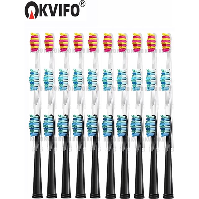 KVIFO 3-10 Pcs Replacement Brush Heads For Seago For Fairywill Electric Toothbrush Head Dupont Bristle Brush Refill Tooth Clean