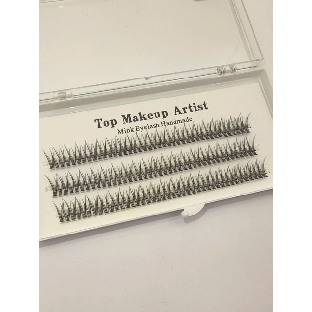 BLACK Fishtail DIY Hand Made Eyelash Extension Segmented Flase Lashes Lash Bundles Soft Ribbon Strip Eyelashes Makeup Lashes NEW