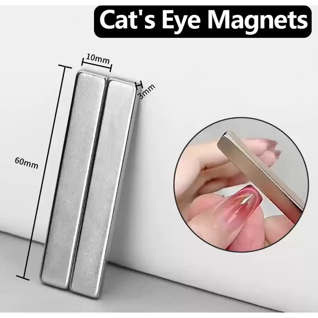 Salon Cat's Eye Gel Nail Polish 3D Dual Head Magnetic Stick for Painted Nails Art Design Nail Art Tools 60x10x3mm
