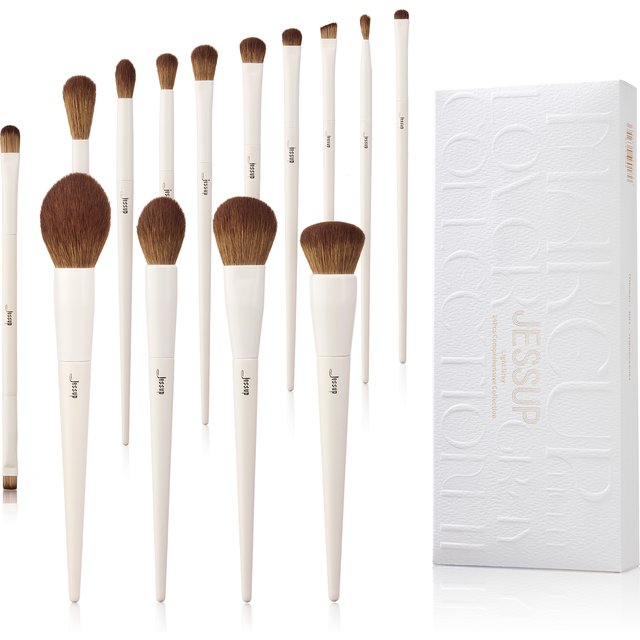 Jessup Makeup Brushes,14Pcs Makeup Brushes kit,Premium Synthetic Powder Foundation Contour Concealer Eye Shadow Blending T329