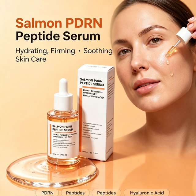 Salmon PDRN Copper Peptide Serum Facial Firming Moisturizing Lightweight Essence Hydrating Anti Aging Skin Care Rejuvenate