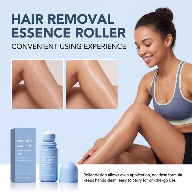 Smoothing Solution Ingrown Hair Care Roller for Bikini Armpit Ingrown Hair Treatment Moisturizing Skin Roll on Centella Serum
