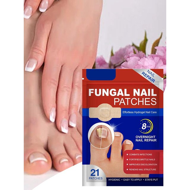 21Pcs Toenail Fungus Patch Waterproof Nail Repair Patches Nail Ingrown Correction Sticker Discolored Damaged Nail Foot Care Tool