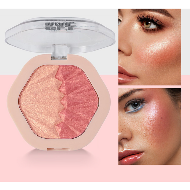 2 couleurs Blush Palette 2 en 1 ombre à paupières crème contour visage joue Blush crème maquillage