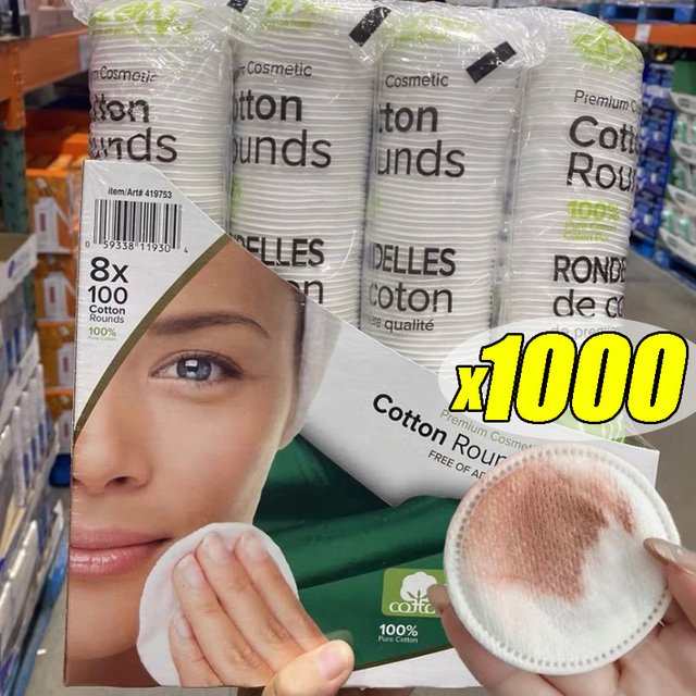 Breathable Cotton Pads Disposable Soft Round Makeup Remover Pads Double Sided Facial Cleaning Nail Art Polish Remover Cotton Pad
