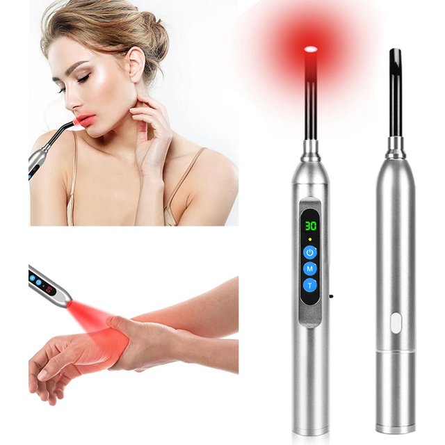 Red Light Therapy Cold Sore Device For Mouth Sores Treatment 660nm 850nm NearInfrared LED Light Therapy Machine Skin Care Wand