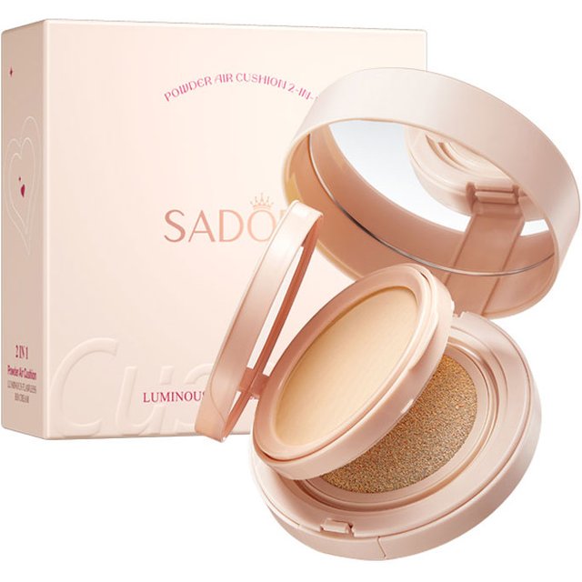 SADOER Air Cushion BB Cream Full Coverage Waterproof Foundation Makeup Moisturize Nourish Powdered Cream for Combination Skin