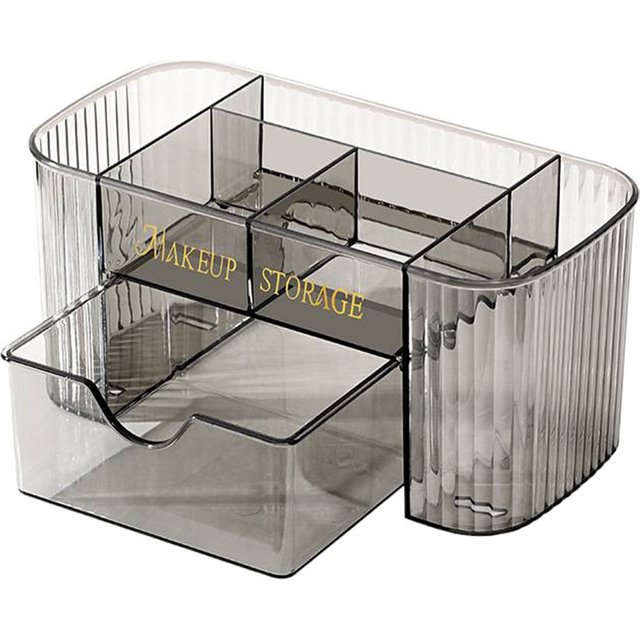 Cosmetic Desktop Storage Box Multi-compartment Drawer Type Household Dustproof Simple Transparent Organizing Shelf