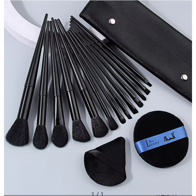 16Pcs Soft Fluffy Makeup Brushes Set with Storage Case & Powder Puffs, Foundation Eyeshadow Blending Cosmetic Beauty Tools