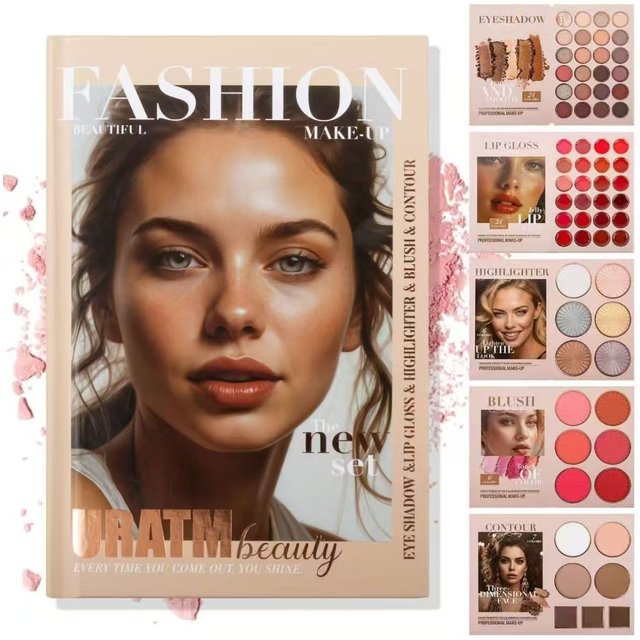67-color multi-layered beauty book palette, a makeup book that combines eyeshadow, blush, contouring and highlighter,rich colors