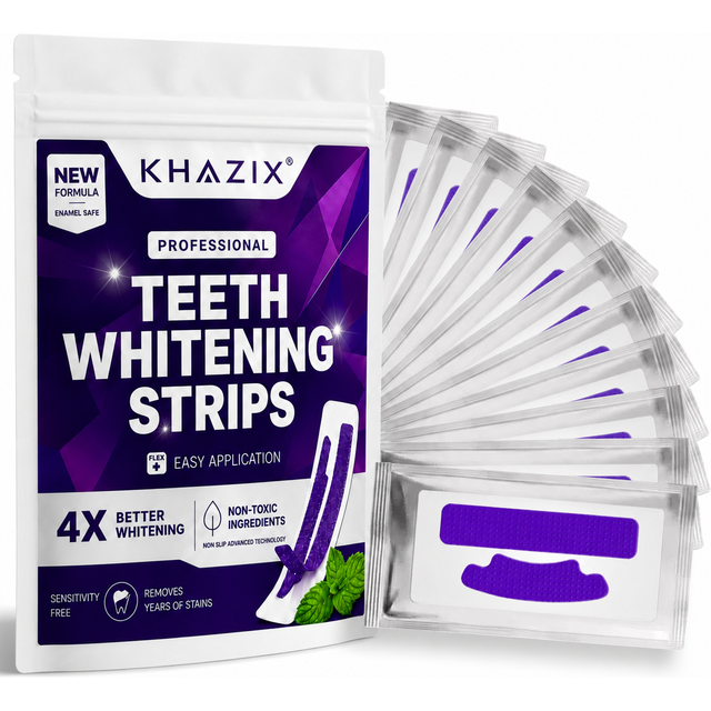 2/4 Pairs Teeth Whitening Strips for Whiter-Looking Smile, Flexible Tooth Strips Easy to Apply for Daily Cosmetic Care