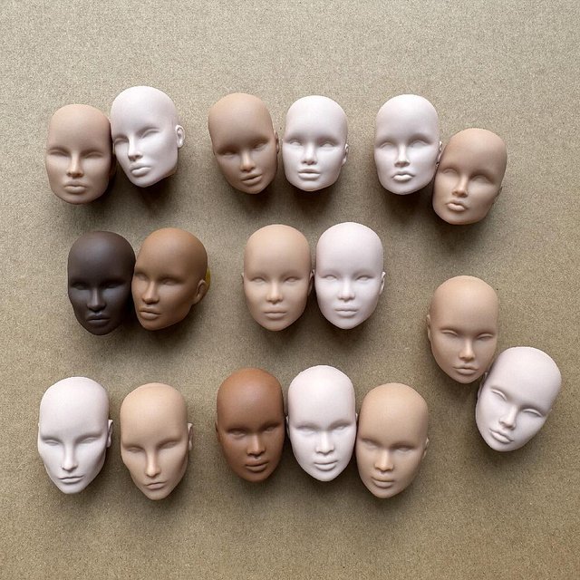 1/6 Scale Erin Ayumi Nadja Violaine Elise Original IT FR Doll Heads Japan White Hungarian Skin Tone Make Up Practice Old Stock