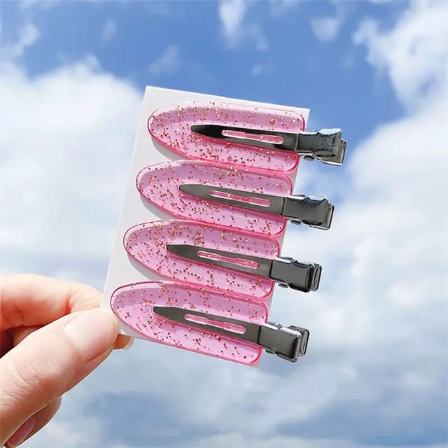 4/8/12PCS Candy Color Seamless Hair Clips No Bend Hairpin No Crease Acrylic Barrettes No Mark Curl Clip Makeup Hair Styling Clip