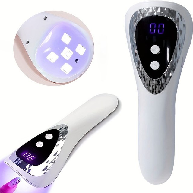 YIKOOLIN Handheld UV LED Nail Lamp USB Rechargeable Mini Manicure Lamp Nail Dryer With 5 Lamp Beads Quick Drying Gel Nail Polish