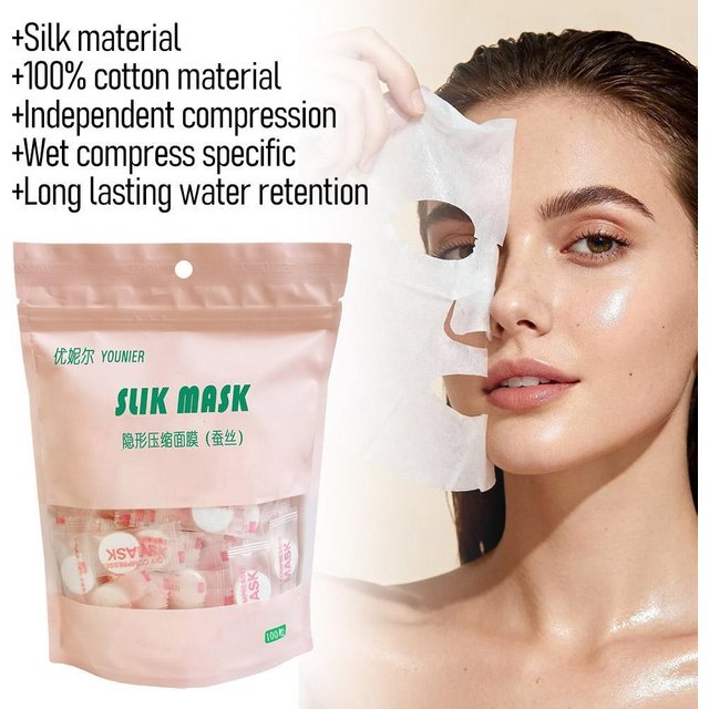 50PCS Premium Disposable Compressed Facial Mask Ultra-Soft Skin Care Sheet For Spa Beauty Salon Travel