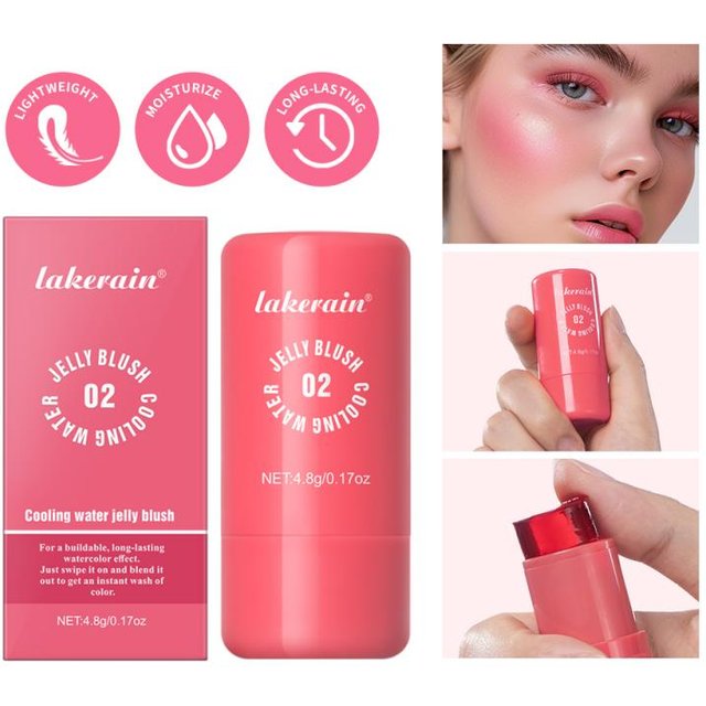 Milk Jelly Tint Stick Water Jelly Lip Gloss Sheer Cheek Stain Cooling Feel Natural Tint Multi Use Makeup