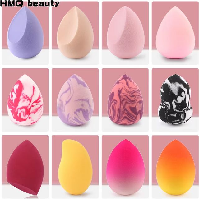 Makeup Sponge Marbling Water-drop Shape Foundation Concealer Sponges Dry Wet Mix Powder Cosmetic Puff Make Up Accessories