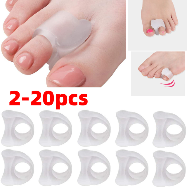1-10pair Silicone Bone Thumb Orthotics Corrector Hallux Valgus Toe Separator Feet Care Thumb Orthotics Foot Care Products