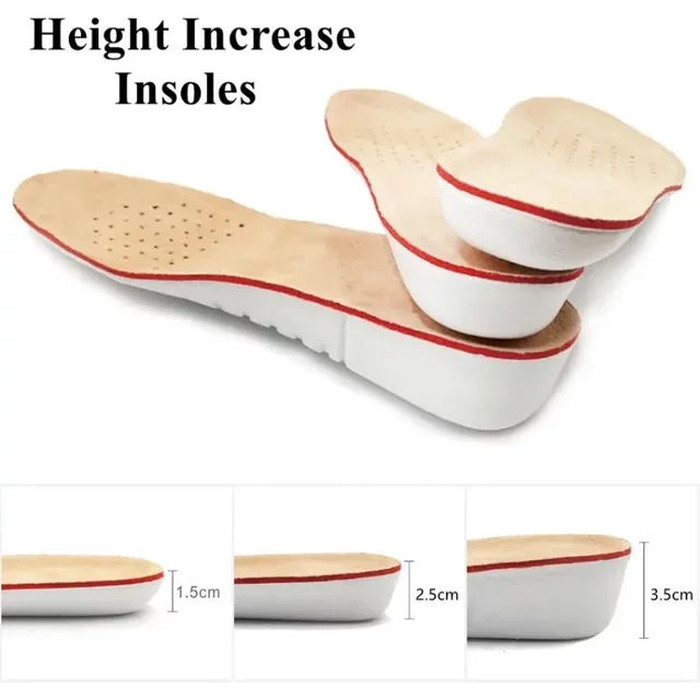 EVA Height Increase Insoles Soy Fiber Sweat-absorbent Deodorant Breathable Shoe Pad Insert Foot Care Pad for men and Women 1Pair