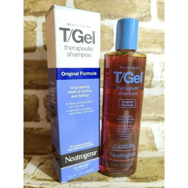 250ml Neutrogena T/Gel Therapeutic Shampoo Original Formula Lasting Relief Of Itching Flaking Hair Deep Cleaning Natural Shampoo