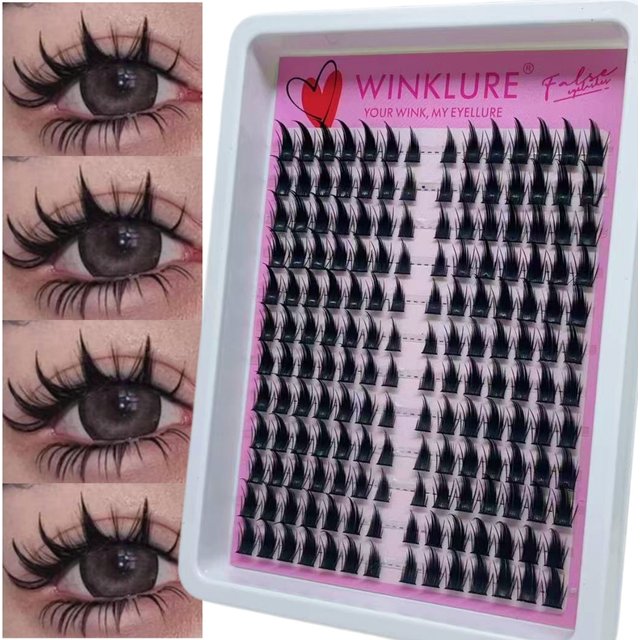 WINKLURE Anime Lashes Cosplay Lash Natural Wispy Natural Mink Eyelashes 3D Individual Manga Eyelash Clusters Makeup Tools