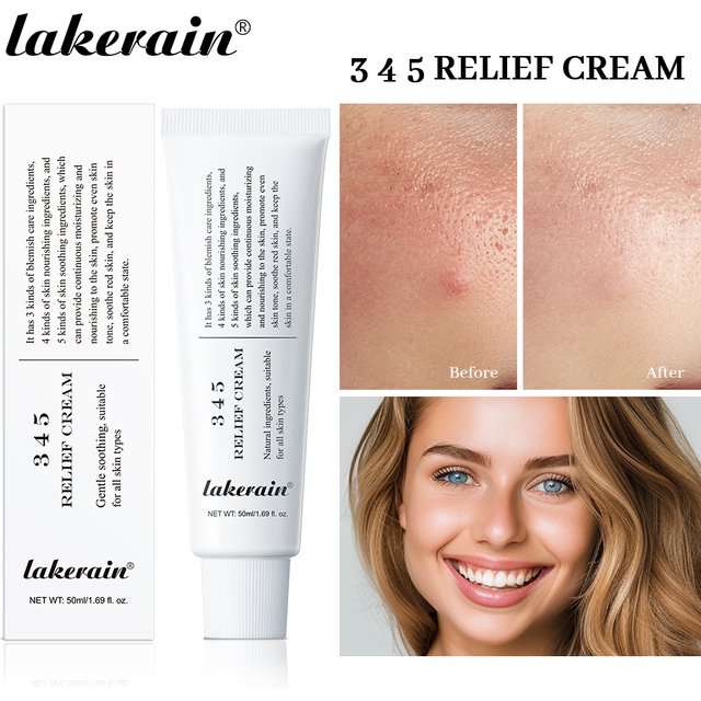 345 Relief Cream Address Blemishes Nourish Anti-sugar Anti-oxidation Soothing Care Face Lifting Beauty Moisturizer Korean Cream