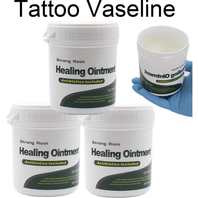 12OZ Large Tattoo Vaseline Pure Petroleum Jelly Cream Ointmen for Body Bottled Healing Ointment Tattoo Makeup Supplies