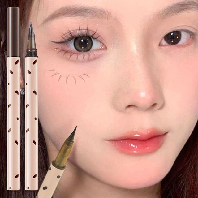 Ultra Fine Liquide Couchés Silkworm Cils Stylo Mat Brun Gris Eyeliner Surligneur Crayon Lisse