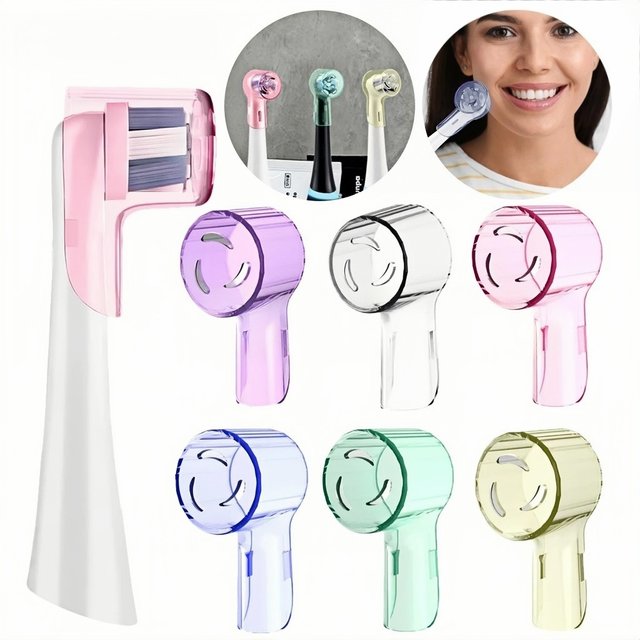 2-8Pcs Colors Toothbrush Dustproof Covers Caps Compatible with Braun Oral B & iO Series Electric Toothbrush Head Protector