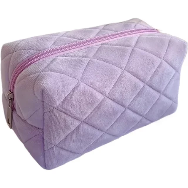 1 PCS Plush Decompression Pillow Makeup Bag, Convenient Toiletry Bag, Large Capacity, High-End Feeling, Cosmetics Storage Bag