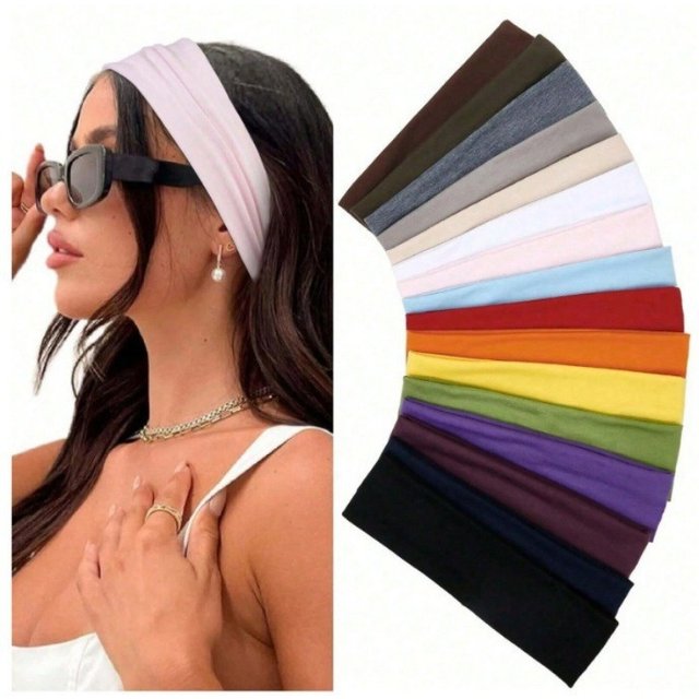 Four Seasons Solid Sports Headbands for women Fitness Running Yoga Solid Color Elastic Hairbands Stretch Makeup Hair Accessories