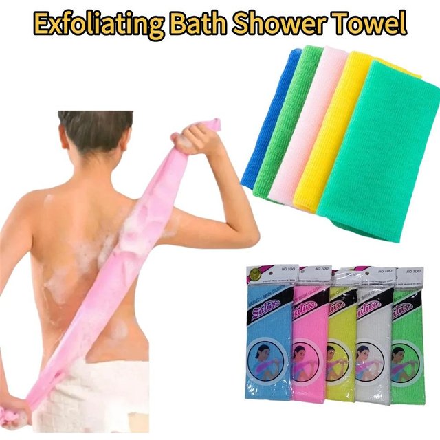 Exfoliating Nylon Bath Towel Japanese Body Scrub Cloth 1/3/5PCS Skin Polishing Washcloth Shower Back Scrubber for Body Cleaning