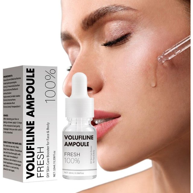 100% Volufiline Ampoule Serum,Hydrating Soft Skin Essence DIY Face Body Skin Care Booster Centella Moisturizing Even Skin Tone