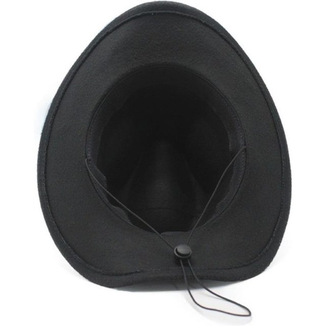 Classic Felt Cowboy Hat Solid Color Breathable Sun Sunscreen Cap Wide Brim Sun Protection Party Cosplay Hat