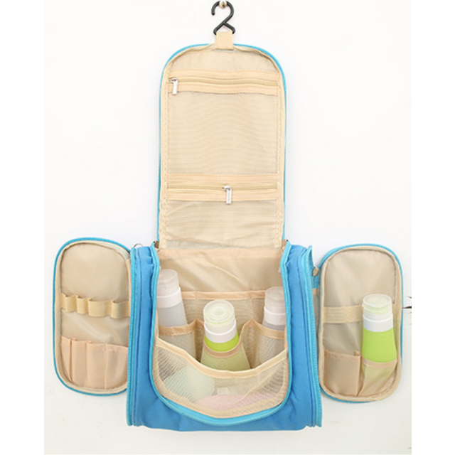 Waterproof Nylon Travel Organizer Bag Unisex Women Cosmetic Bag Hanging Travel Makeup Bags Washing Toiletry Kits Storage Bags