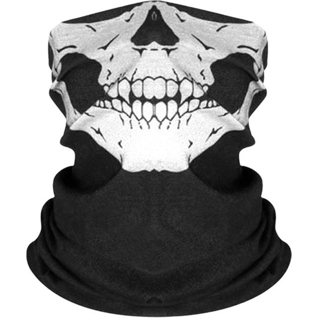 Skull Cycling Face Cover Mask Scarf Bicycle Half Face Mask Headband Bandana Halloween Fun Scarf Fishing Hiking Riding Headband