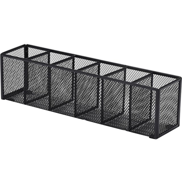 Simple 3/4/5/6 Grids Metal Mesh Desk Organizer Rectangle Durable Pen Holder Cosmetics Brush Storage Box Office Home Supplies