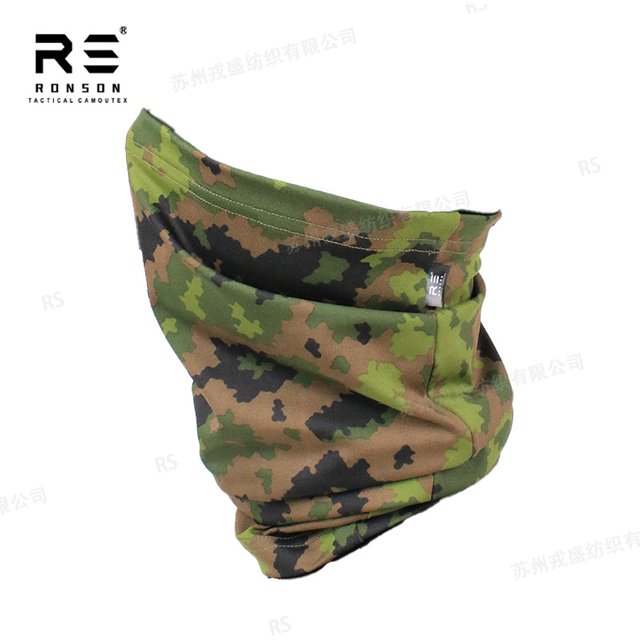 Winter Face Mask M05 Finnish Camouflage Printed Polyester Mesh Neckerchief Outdoor Ride Mask Sun Protection Face Cover Headscarf