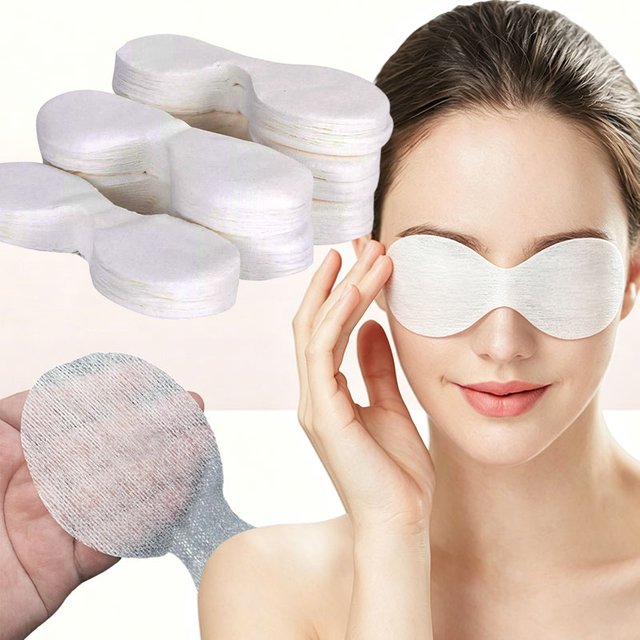 100Pcs Disposable Eye Mask DIY Natural Cotton Eye Paper Women Essential Product Ultrathin Eye Paper Mask Skin Care Tools