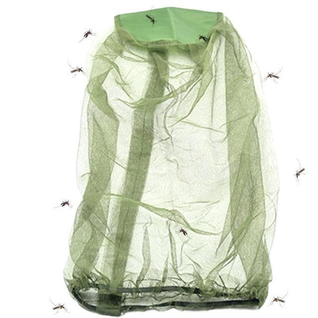 1PC Outdoor Head Face Mask Hat Net Cover Anti-mosquito Cover Mosquito Net Cap Travel Breathable Head Mesh Covers Fishing Caps