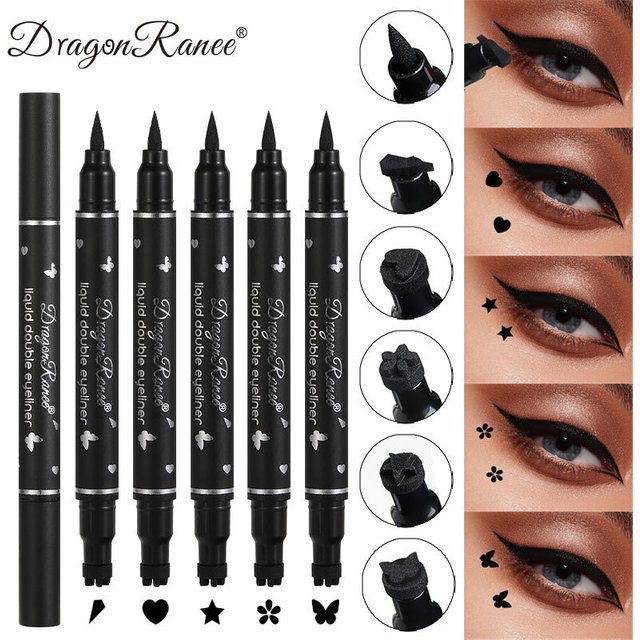 Dragon Ranee-Eyeliner à double tête, résistant à l'eau, sans bavure, cœur novice, prune, embelli,