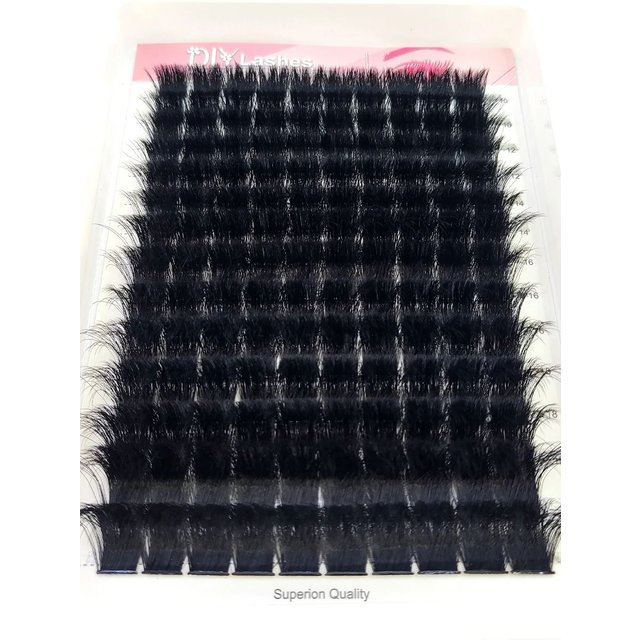 HBZGTLAD 14Row 80D-300D 8D Fluffy Thick Lashes Clusters 10-20mmMix Wispy Individual Lashes Extensions Clusters DIY Makeup False