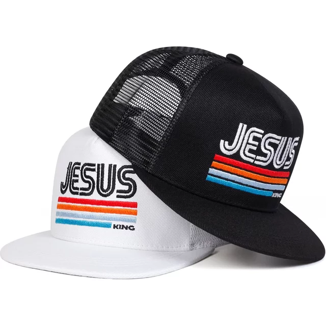 Unisex JESUS Letter Embroidery Hip-hop Net Hats Spring Summer Outdoor Adjustable Casual Baseball Caps Sunscreen Hat Sports Cap