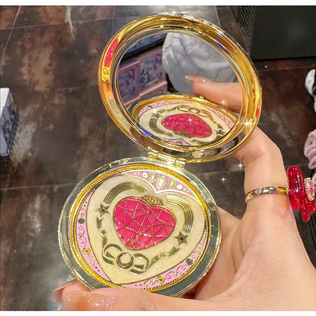 Portable Anime Love EDC Exquisite Flip Mirror Personalized Girl HD Makeup Mirror Small Mirror Gift