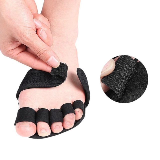 Adjustable Toe Splitter Foot Pain Relief Toe Pad Insert Five Toes Forefoot Pads Foot Care Care Absorbs Shock Heel Half Insoles